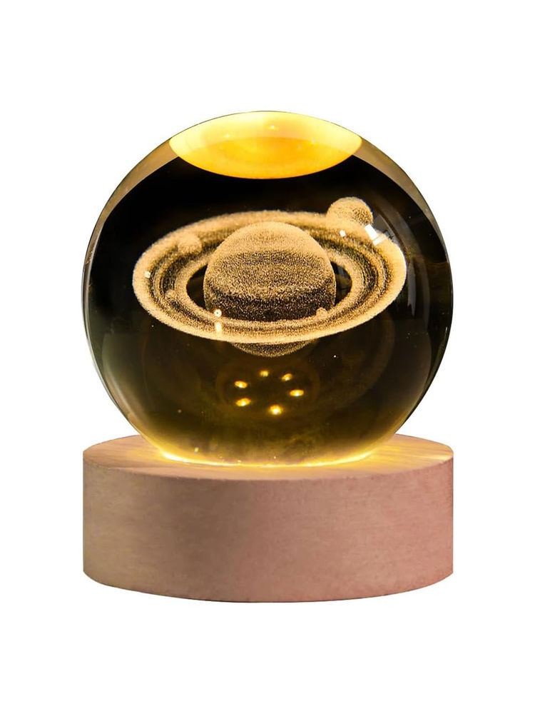 Awestuffs Saturn 3D Crystal Ball Night Light Glass Lamp-image-39