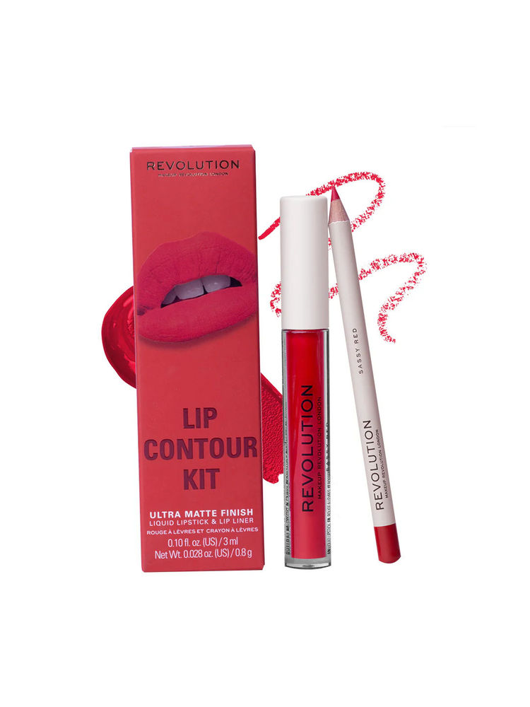 Makeup Revolution Lip Contour Kit - Sassy Red-picture-28