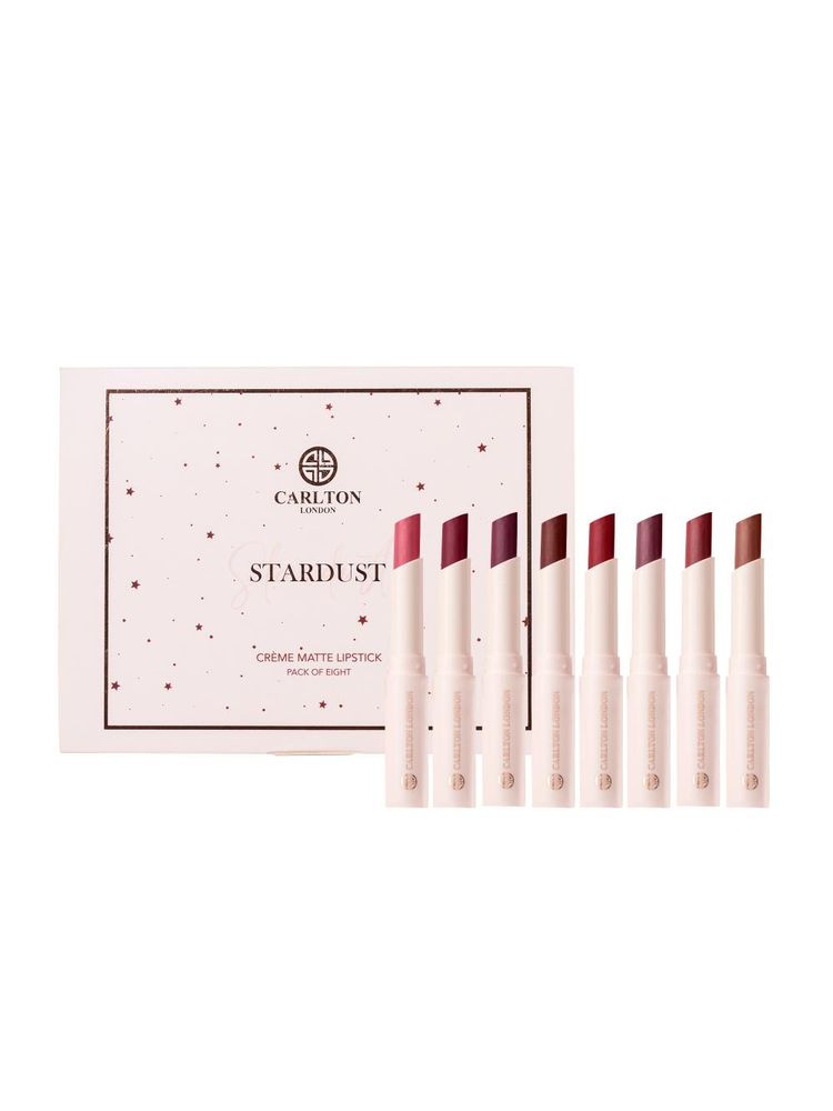 Carlton London Creamy Matte Stick Lipsticks Transferproof & Long Lasting - Set Of 8