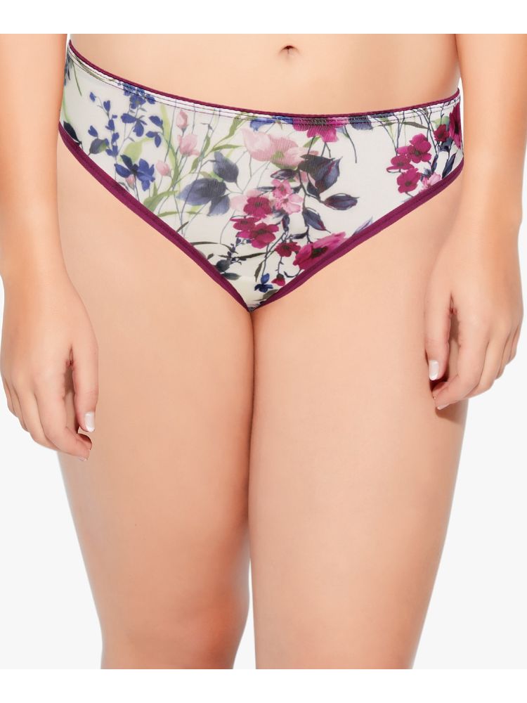 Enamor P000 Low Waist Panty - White Print-picture-13