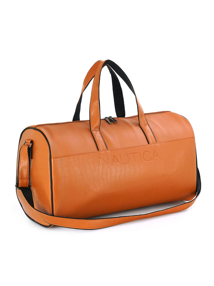 nautica accessories Nautica Tan Unisex PU Compact & Comfortable Duffle Bag-picture-13