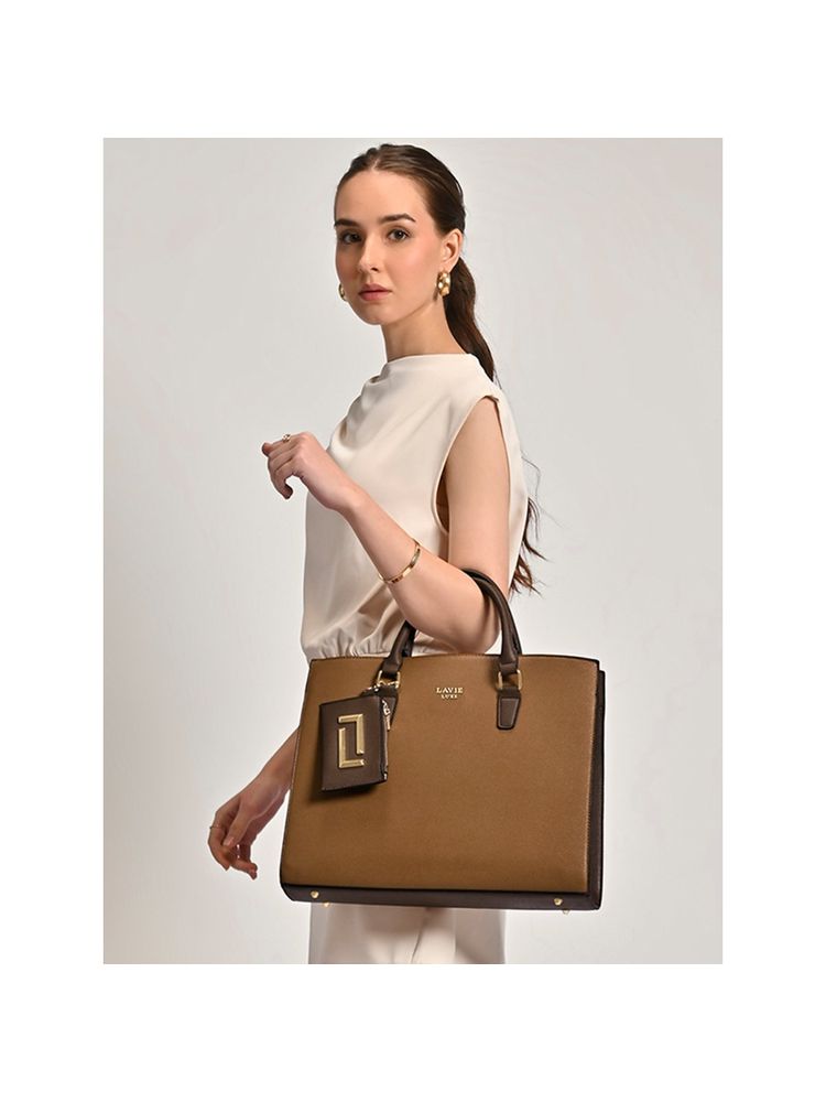 Duo Eliza Satchel Bag Tan (Set of 2) (L)-image-20