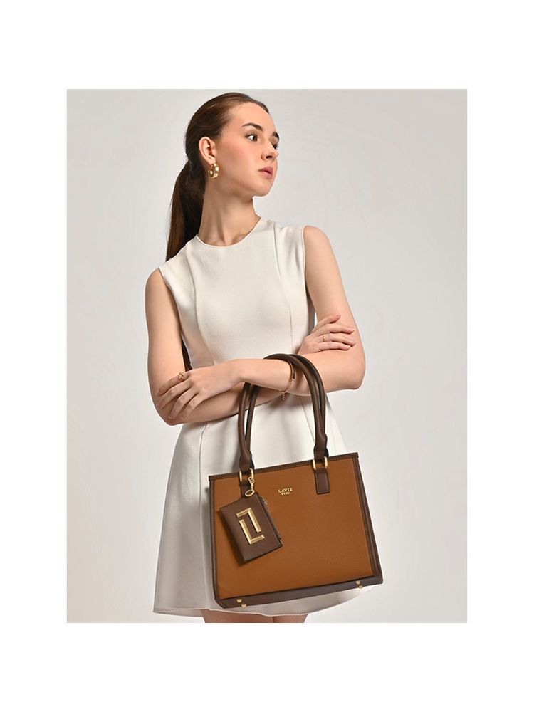 lavie luxe Duo Quad Satchel Bag Tan (M)-picture-19