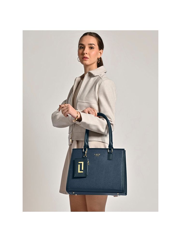 lavie luxe Duo Quad Satchel Bag Navy Blue (Set of 2) (L)-picture-21