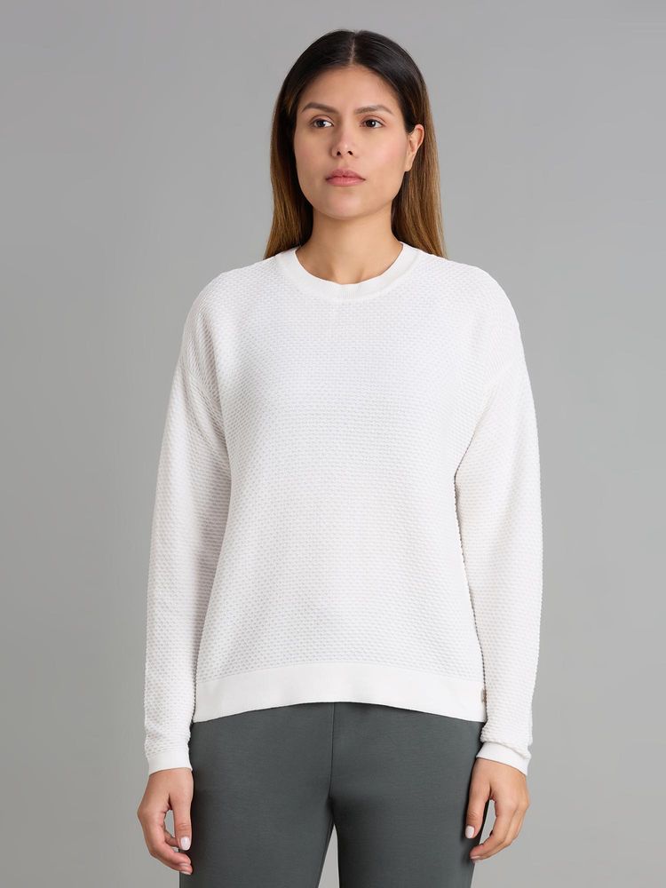 SKECHERS White Cotton Textured Sweatshirt-image-19