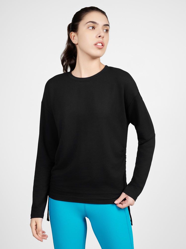 SKECHERS Black Rayon Solid T-Shirt-picture-26