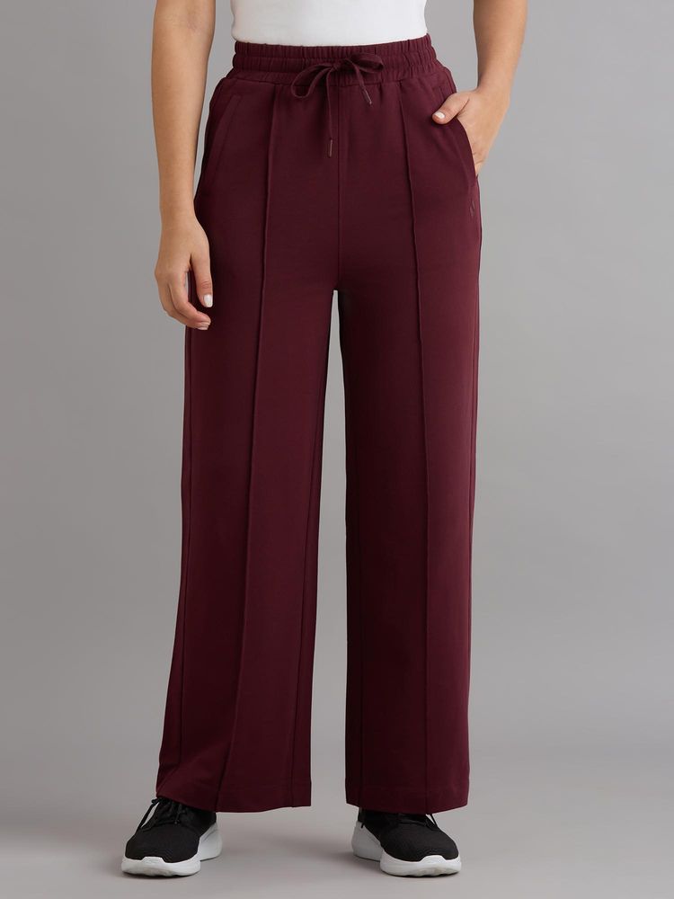 SKECHERS Wine Cotton Blend Solid Trackpant-image-19
