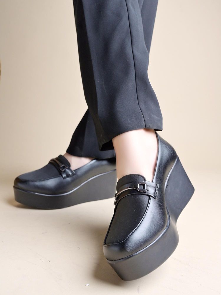 HVNLY by Shoetopia Black Loafers for Women