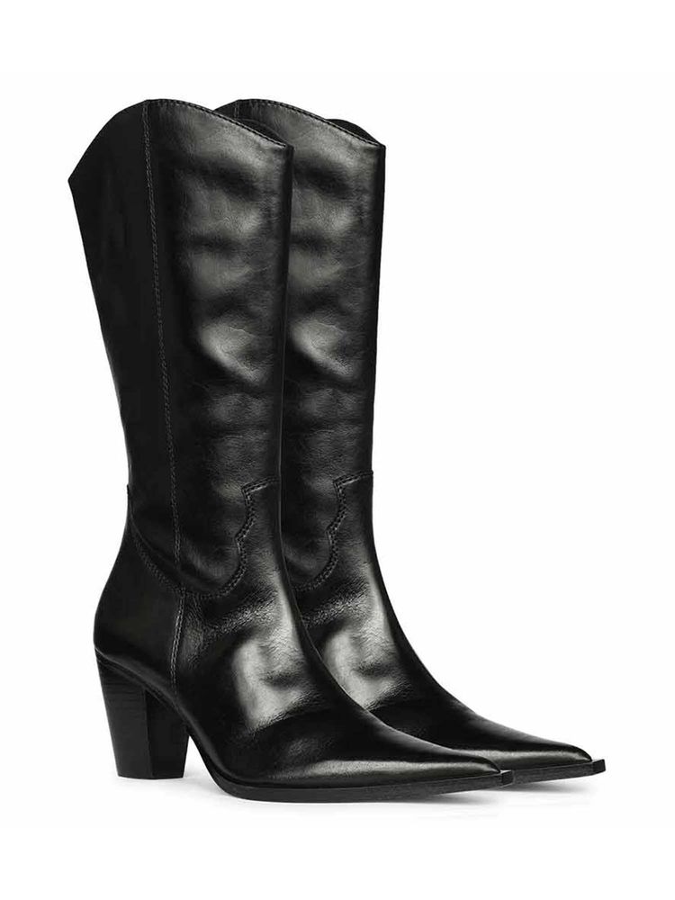 Saint G Womens Black Leather Casual Boots-image-22