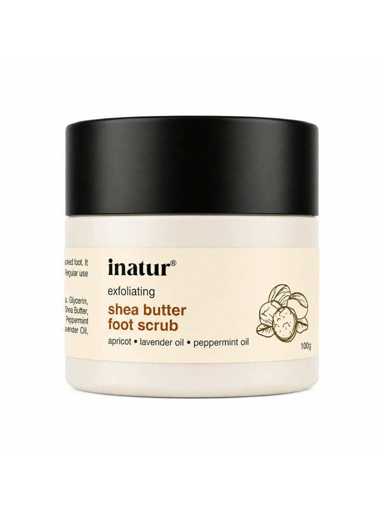 Inatur Shea Butter Foot Scrub For Cracked Heels, Exfoliation & Soft Feet, With Essential Oils-image-38