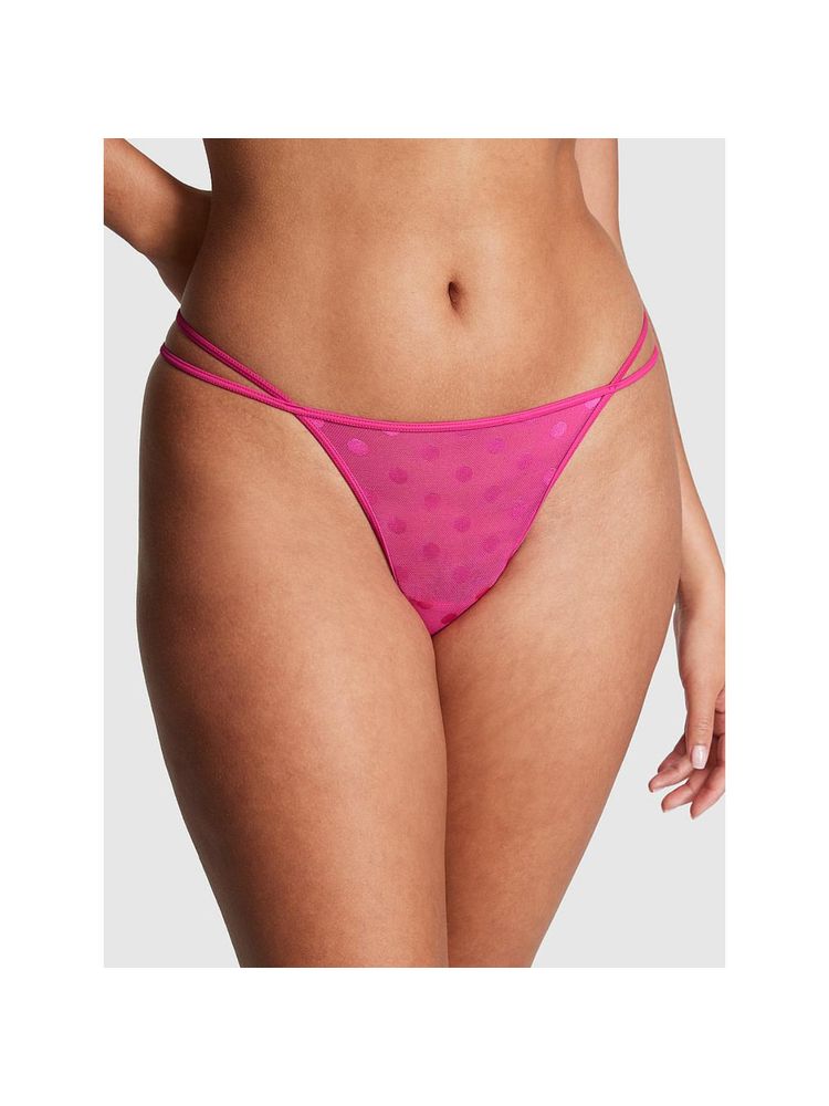 Victoria's Secret PINK DOT MESH STRAPPY THONG-image-5