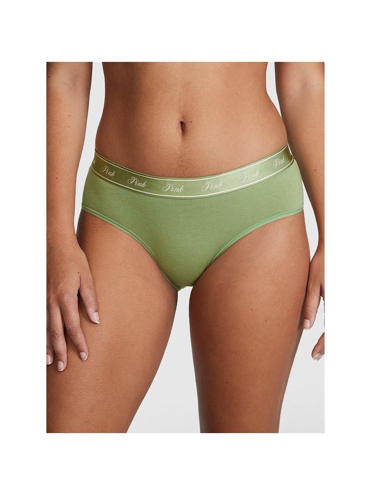 victoria's secret intimates Victoria's Secret PINK Logo Cotton Hip Hugger Panty - Green-picture-21