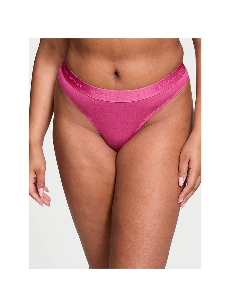 victoria's secret intimates Victoria's Secret Pink Cotton Logo Cotton Thong Panty-picture-38
