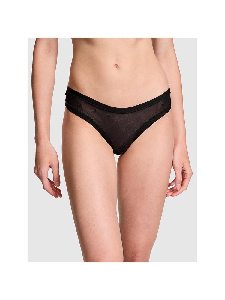 victoria's secret intimates Victoria's Secret PINK No-Show Thong Panty - Black-picture-19