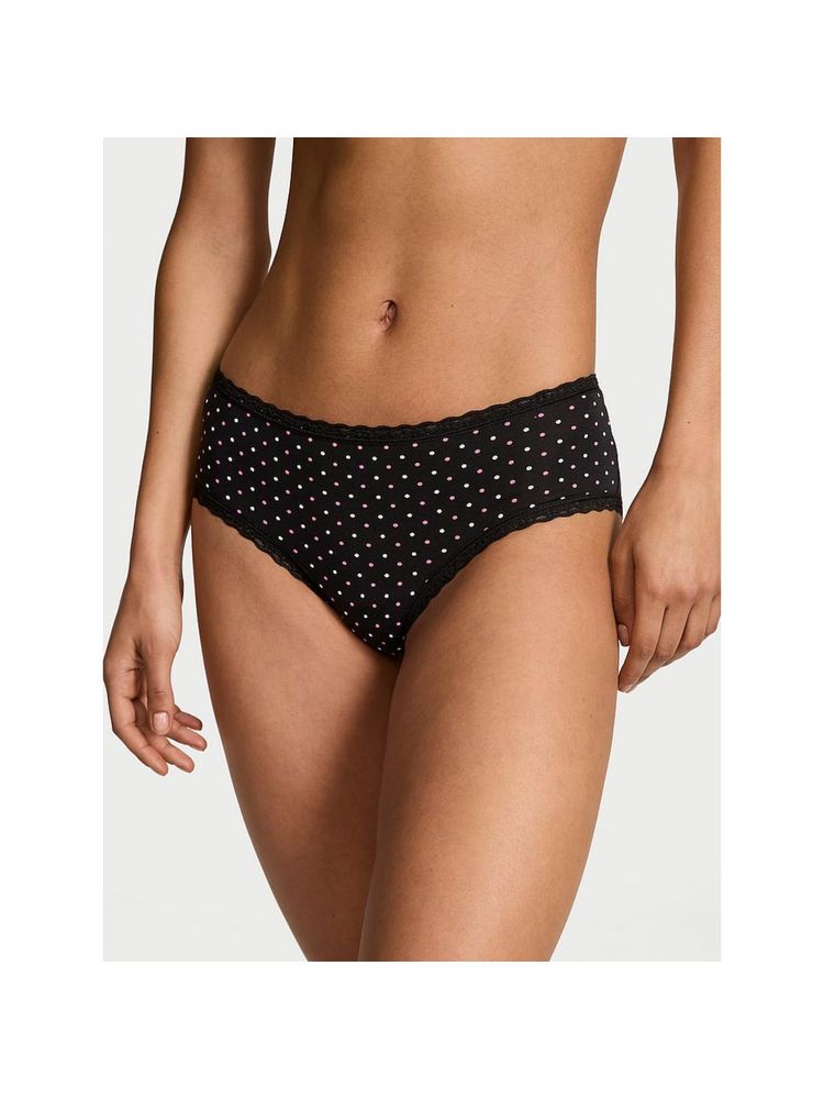 victoria's secret intimates Victoria's Secret Black The Lacie Cotton Lace-Waist Cheeky Panty-picture-19