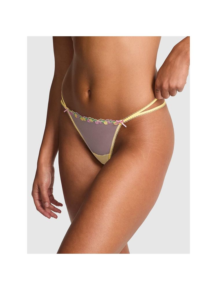 victoria's secret intimates Victoria's Secret PINK Wink Strappy V- String Thong Panty - Yellow-picture-24