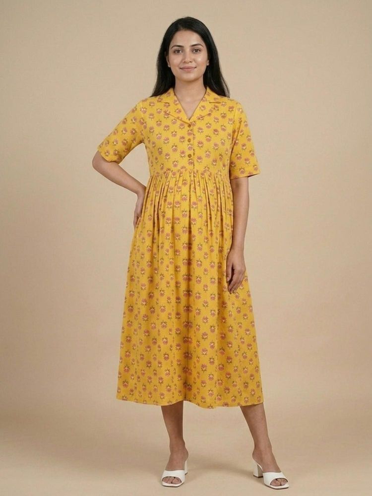 The Mom Store Golden Basic Maternity and Nursing Dress-image-8