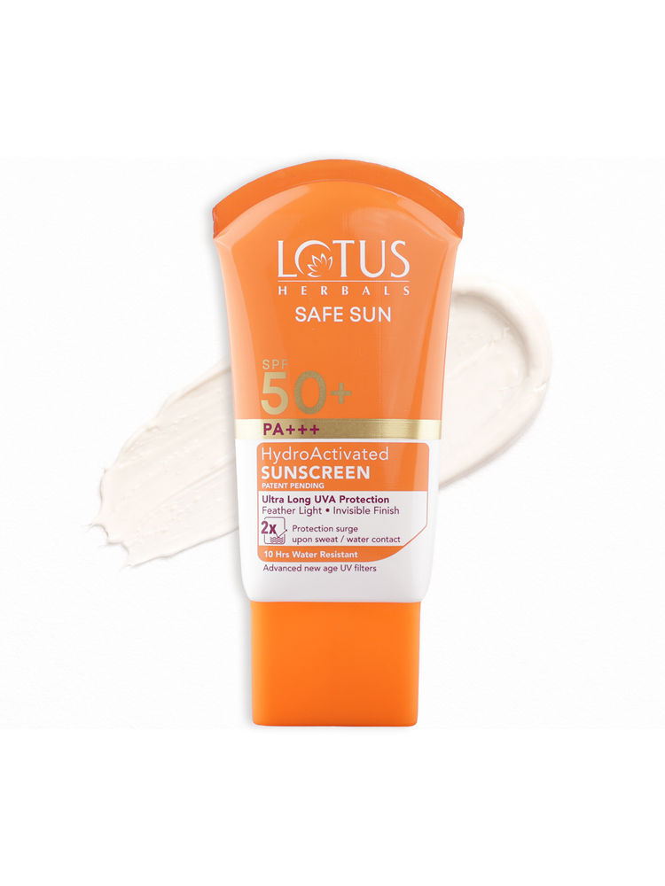 Lotus Herbals Safe Sun Hydro Activated Sunscreen SPF 50+ PA+++ & 10 Hr Water Resistant-image-22