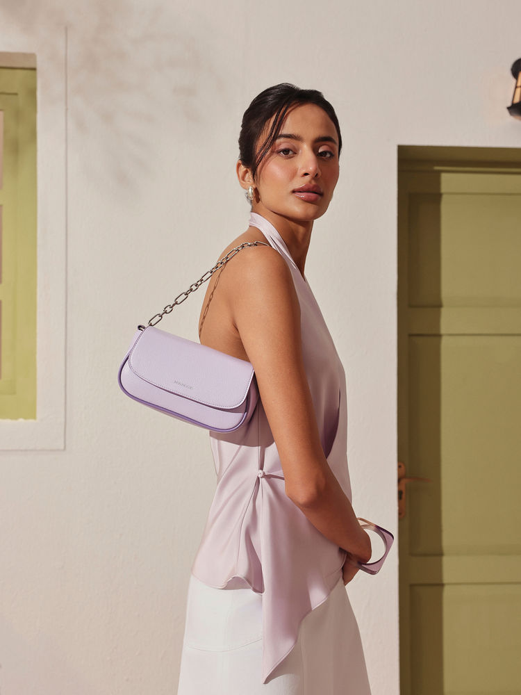 MIRAGGIO Ernie Purple Handbag-image-48