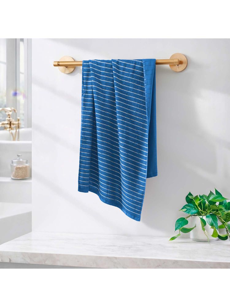 Welspun Purple 2-In-1 250 Gsm Dobby Weave Plain Hight Absorbent Bath Towel-picture-15