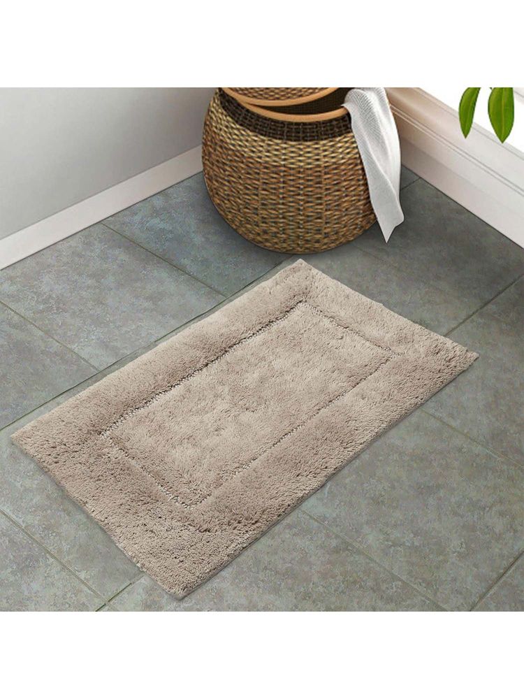 SPACES Brown Hygro Cotton 2000 Gsm Machine Tufted Premium Bath Mat (S)-image-5