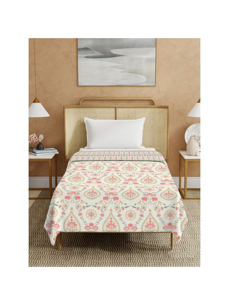 Urban Space Persian Peach Cotton Malmal Bed Ac Dohar (Single)-picture-48