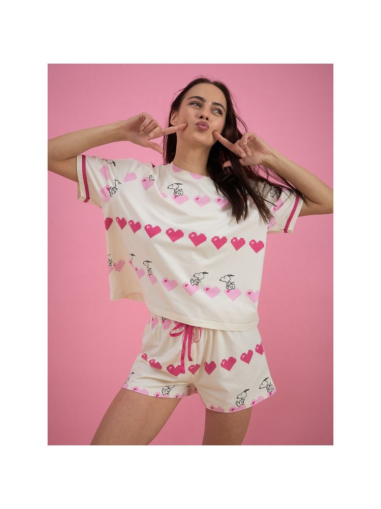 Sweet Dreams Women Printed Shorts with T-Shirt (Set of 2)-image-31