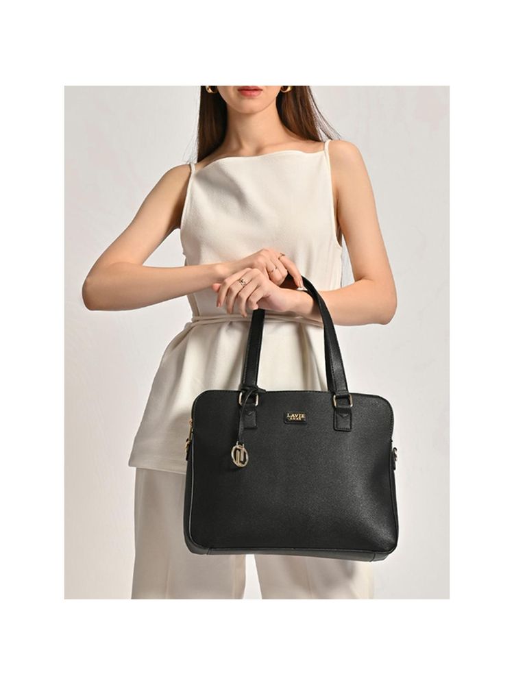 Lavie Luxe Black Women's Mento25 Laptop Bag (L)-image-24
