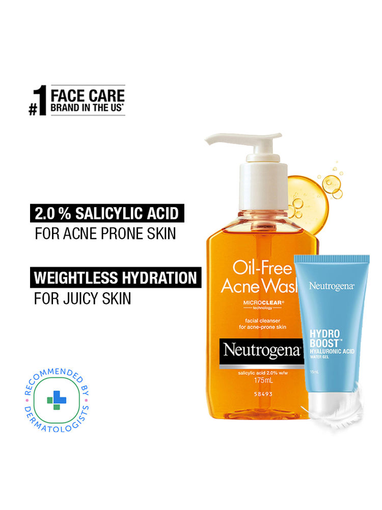Neutrogena Monsoon Bestseller Duo - Oil-Free Acne Wash + Face Moisturizer For Supercharged Hydration-picture-28
