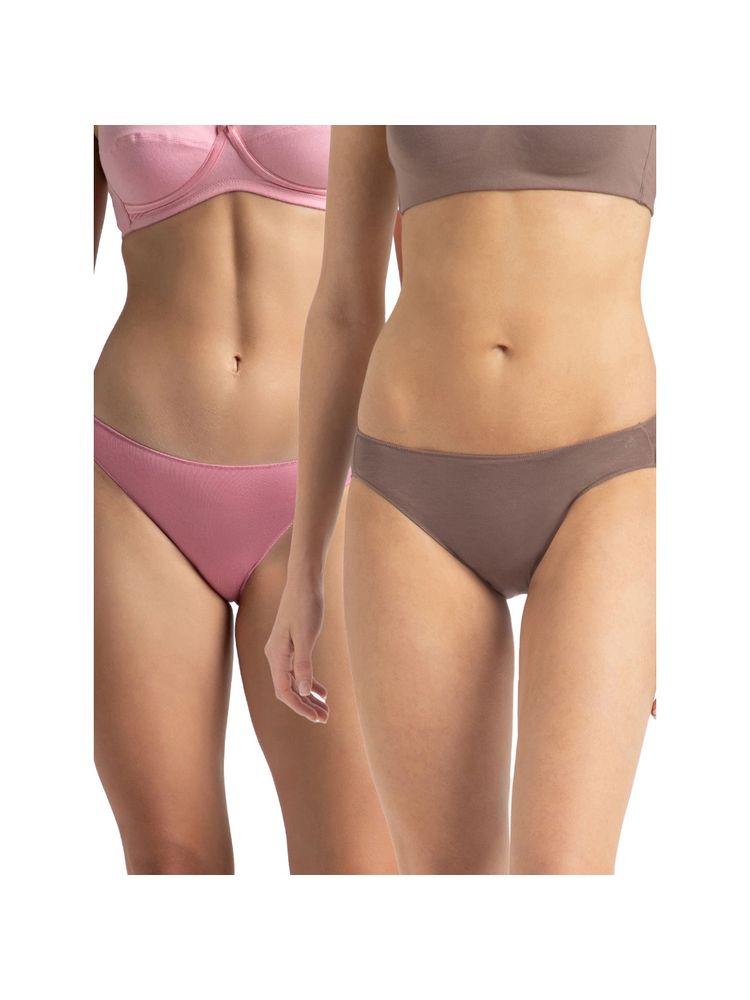 Jockey 1803 Women Micro Modal Elastane Bikini-Cashmere Rose and Deep Taupe (Pack of 2)-picture-14