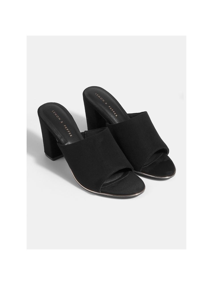 Lemon & Pepper Black Fancy Heels-image-19