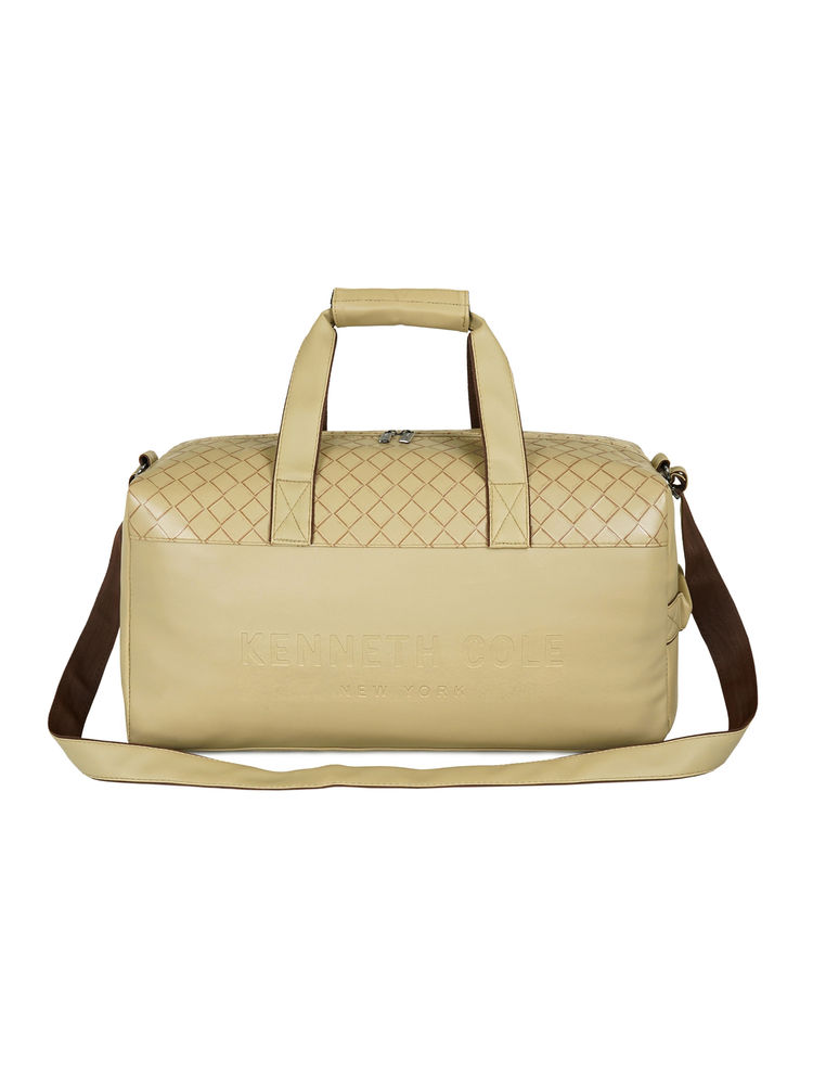 kenneth cole accessories Kenneth Cole Pu Faux Leather Unisex Cabin Luggage Duffle Bag For Travel - Dark Beige-picture-10