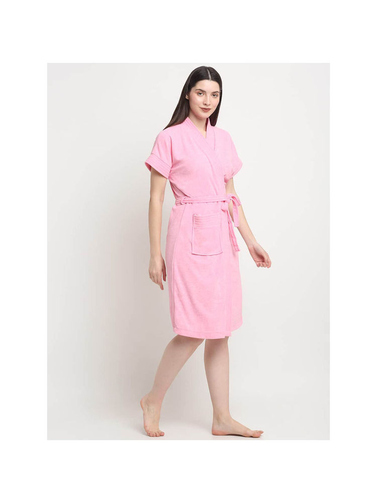 Creeva Baby Pink Micro Terry Bath Robe