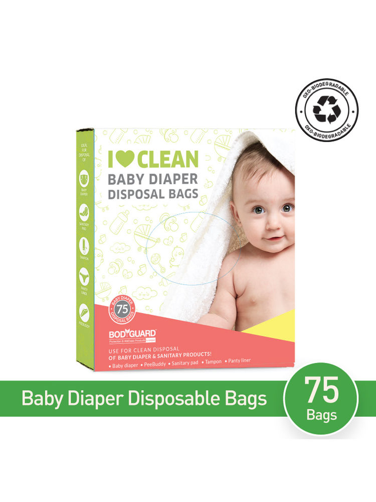 BodyGuard - Baby Diapers and Sanitary Disposal Bag - 75 Bags