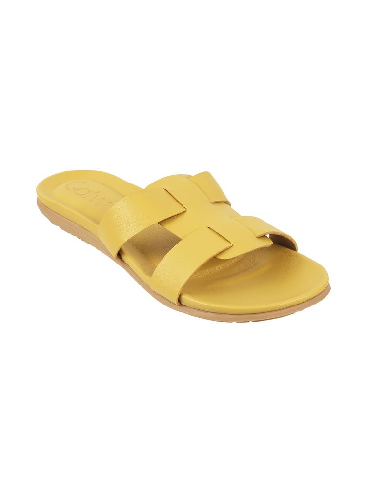 Catwalk Casual Women Yellow Boho Chic Flats-image-33