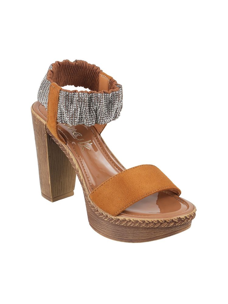 Catwalk Casual Women Tan Hot Chic Sandal Heels-picture-31