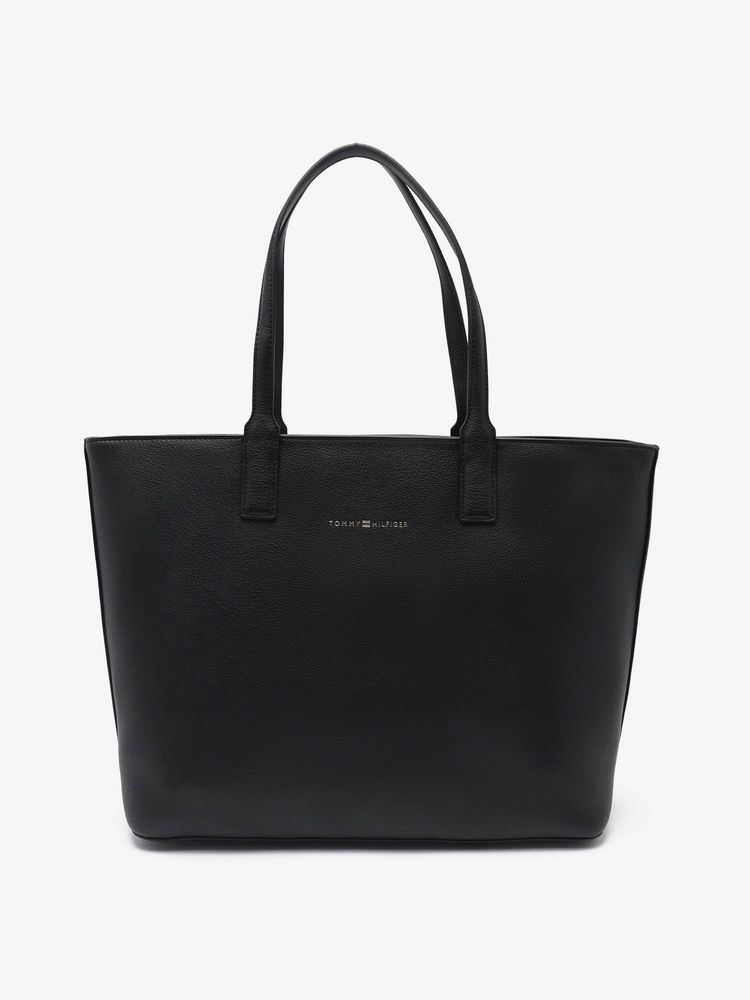 tommy hilfiger accessories Tommy Hilfiger Solid Black Pu Handbag-picture-20