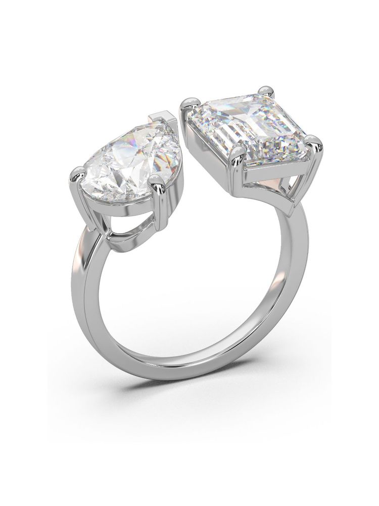STERLYN Pear Emerald Statement Ring-image-33