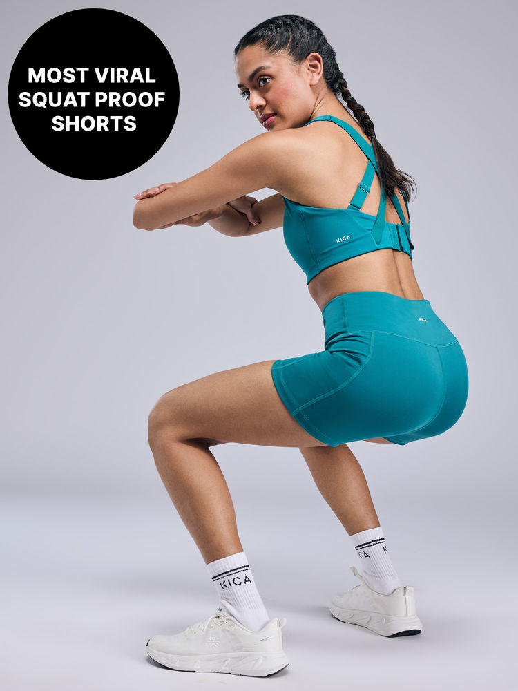 kica High-Waisted Workout Booty Shorts with Pockets in KICASKN™ Fabric - KIC403 Green-picture-14