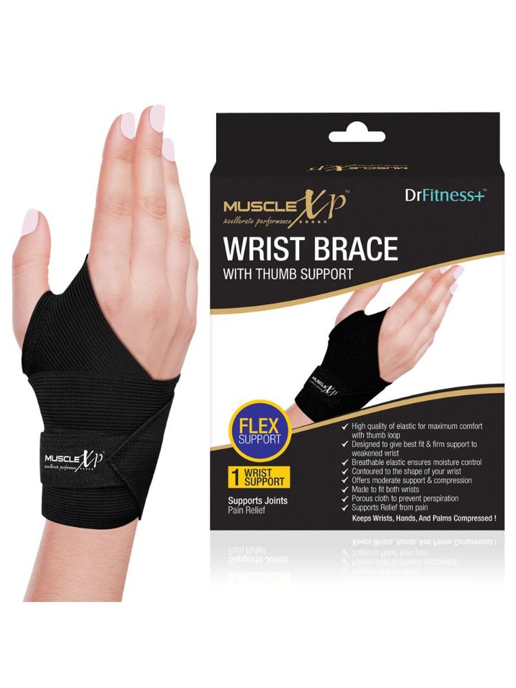 MuscleXP Drfitness+ Wrist Brace With Thumb Support For Men & Women