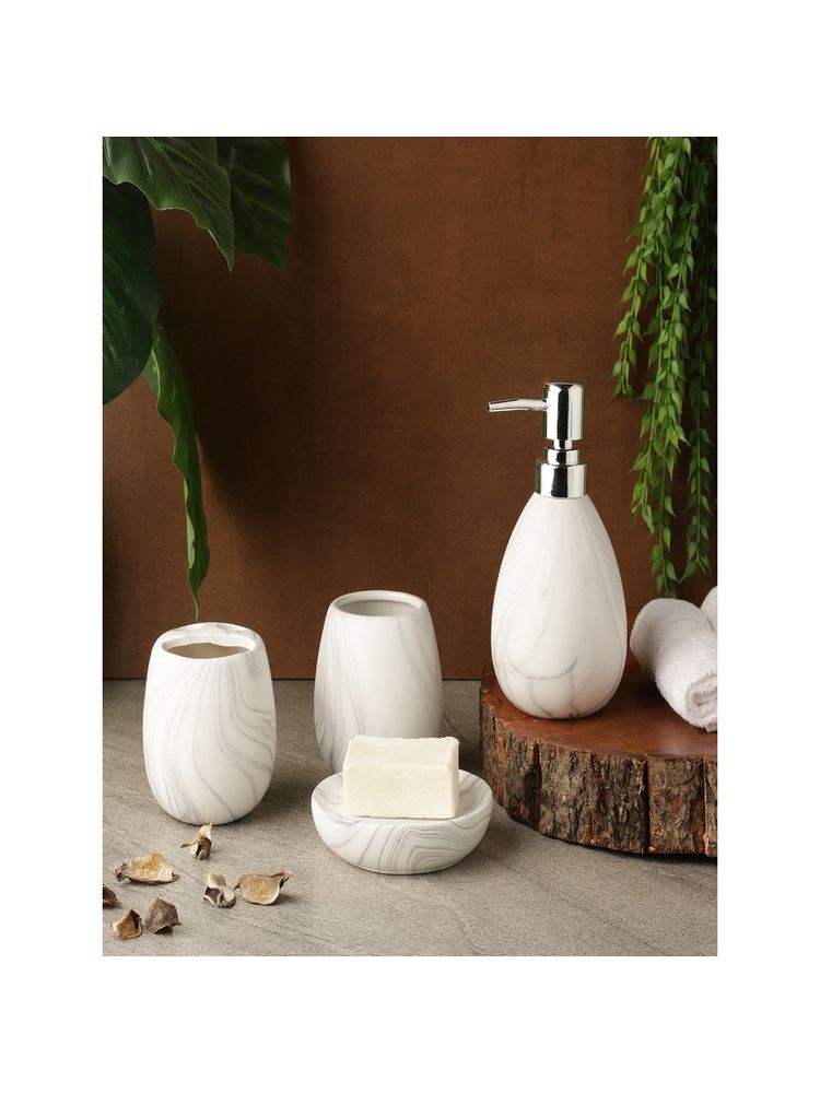 The Decor Mart Grey Onyx Ceramic Bath Accessory Set-picture-12