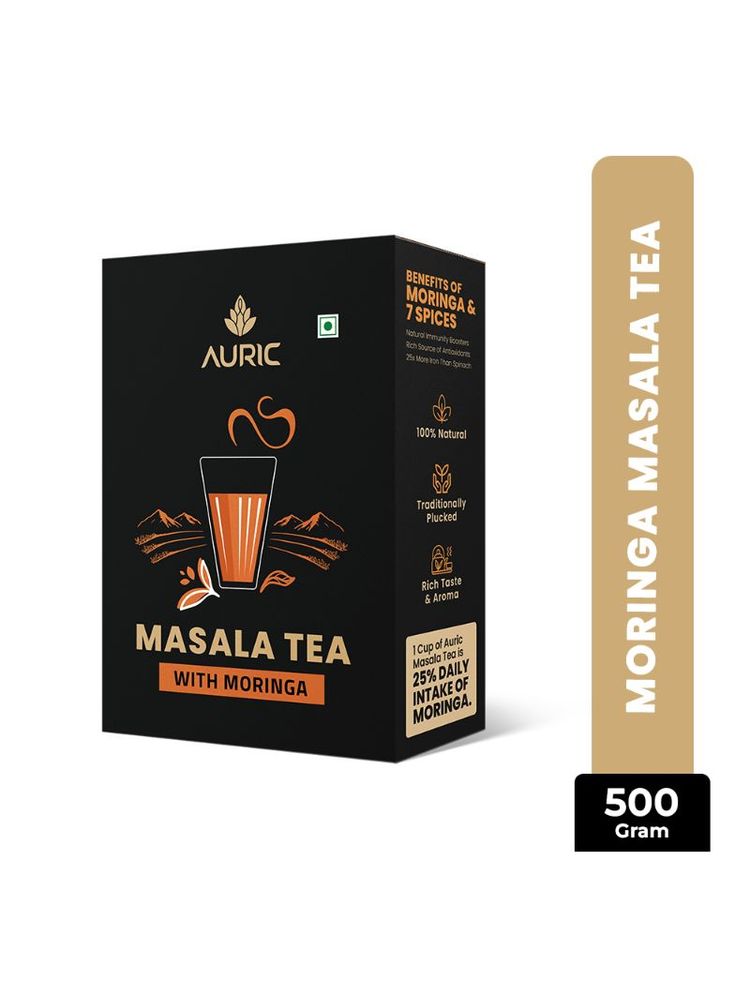 Auric Kadak Moringa Masala Tea From Assam & Darjeeling Blended With 7 Real Spices-image-15
