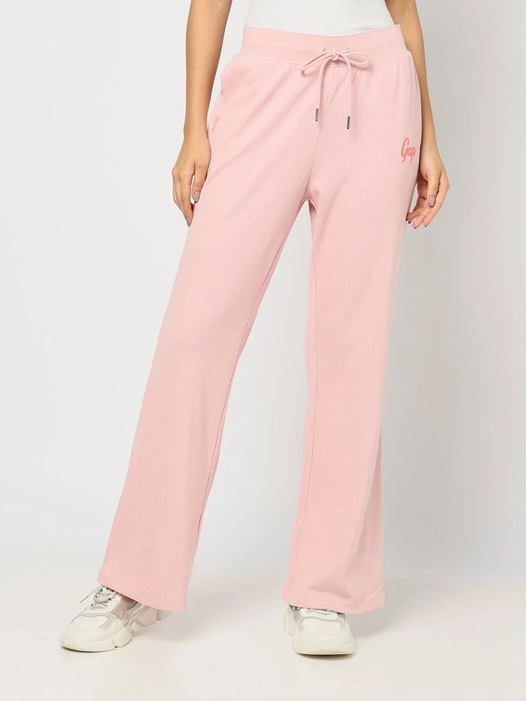 gap fashion GAP Women Logo Wide Leg Pink Track Pant-picture-13