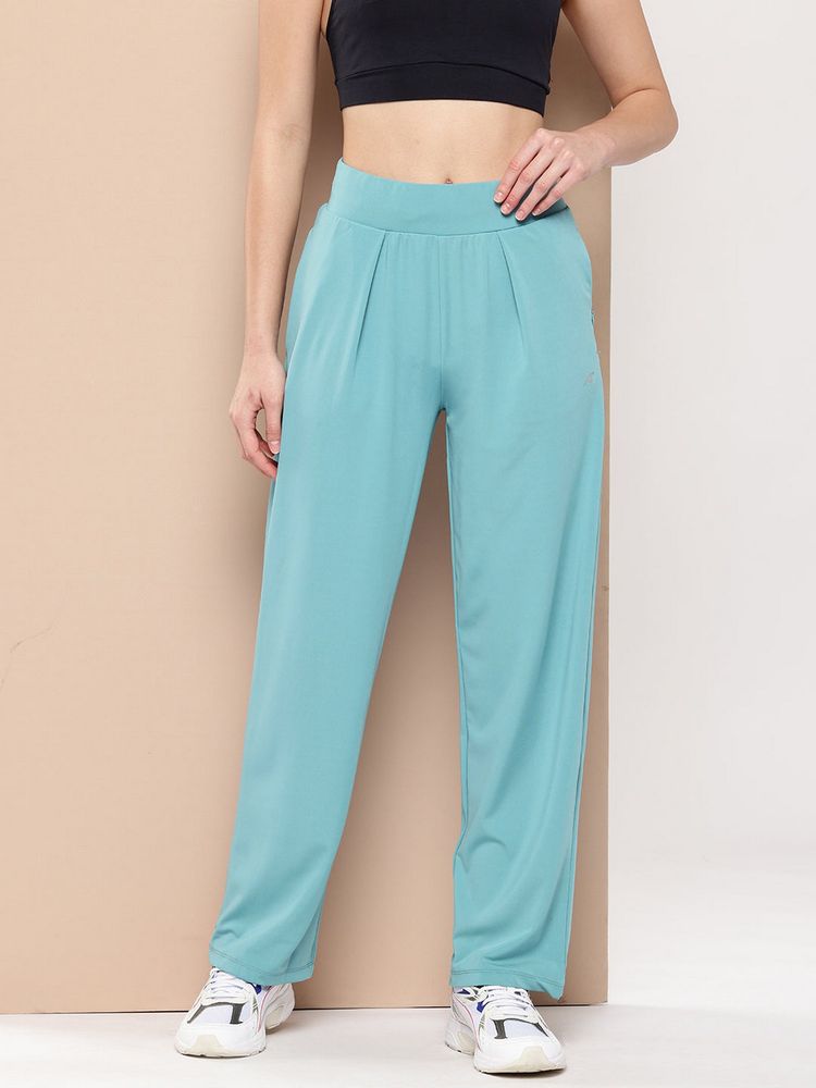 Alcis Women Blue Straight High-Rise Waist Track Pant-image-2