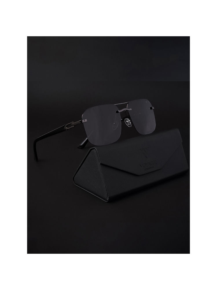 Voyage Polarized & UV Protected Black Wayfarer Sunglasses for Unisex Adult - 19072MG4142-picture-16