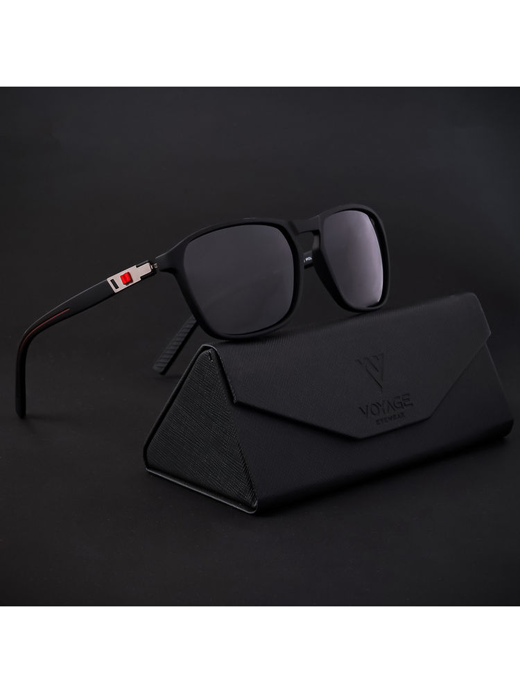 Voyage Matt Black Polarized Wayfarer Sunglasses for Men & Women - 78077PMG4304-image-37