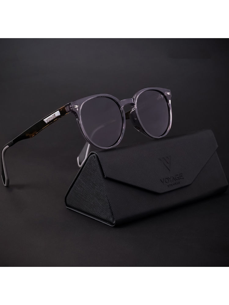 Voyage Grey Polarized Round Sunglasses for Men & Women - 894PMG4472-image-9