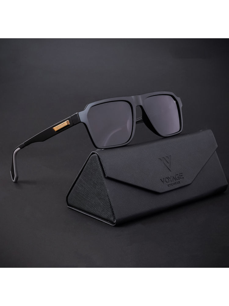 Voyage Matt Black Polarized Wayfarer Sunglasses for Men & Women - 896PMG4452-image-35