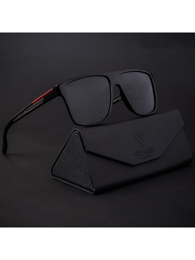 Voyage Shine Black Polarized Wayfarer Sunglasses for Men & Women - TR8100PMG4307-image-3