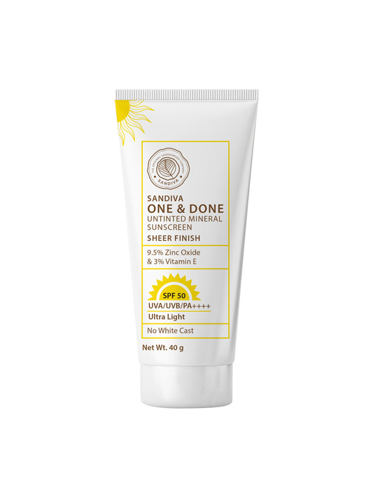 Sandiva Untinted Mineral Sunscreen SPF 50, 9.5% Zinc Oxide & 3% Vitamin E - Sheer Finish-image-39
